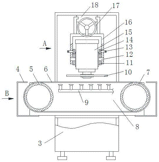 Chamfering machine for wind turbine blade lining foam board