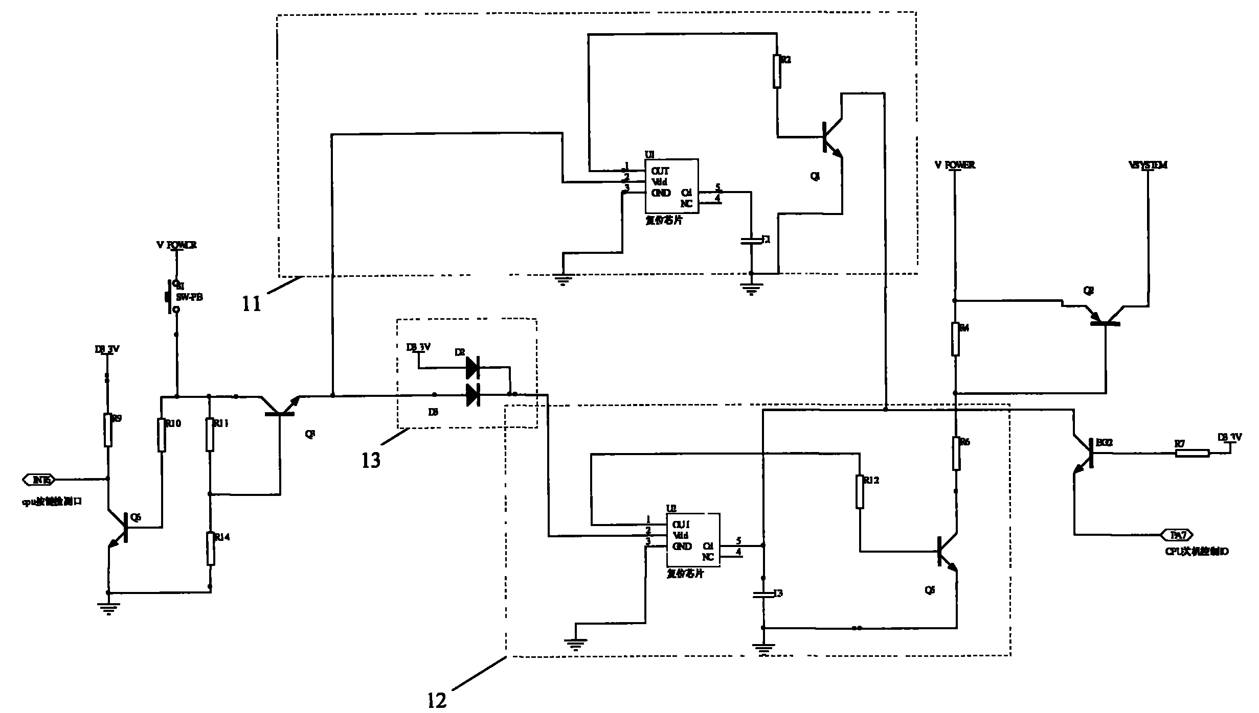 Controllable on/off circuit