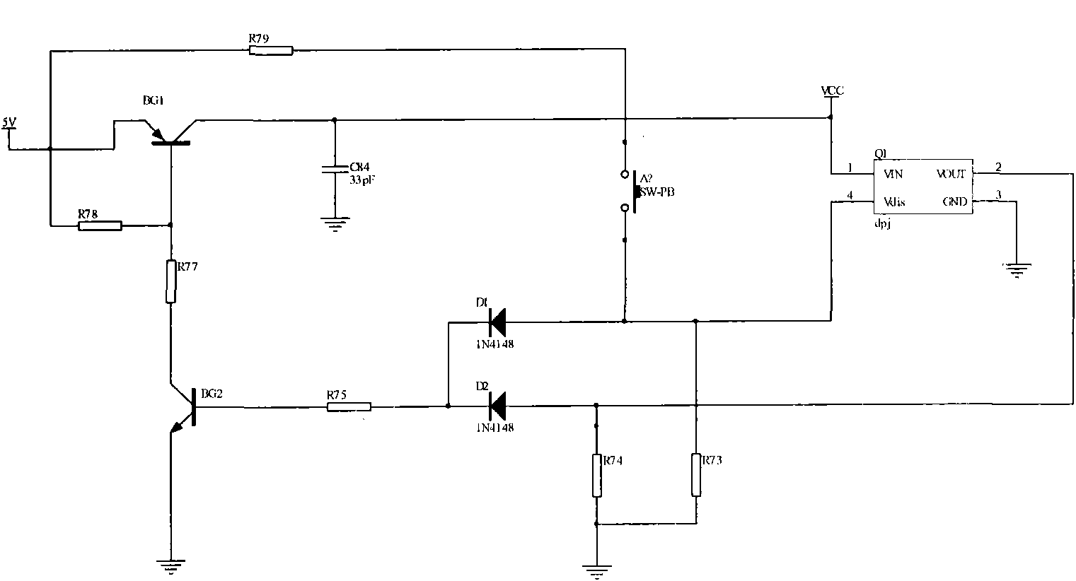 Controllable on/off circuit