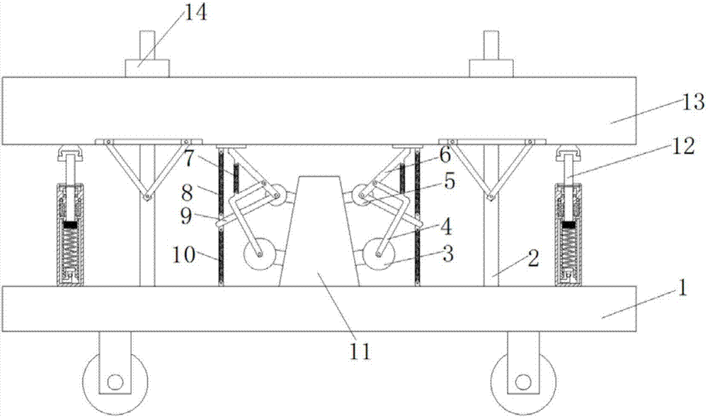 Damping device of base of drawing robot