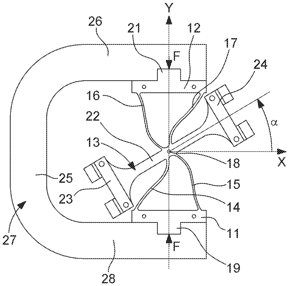 Flexible guide and set of stacked flexible guides for rotary resonator mechanism