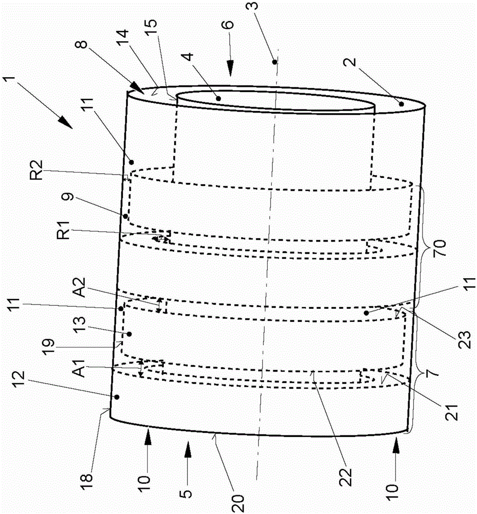 Particle filter for motor vehicle