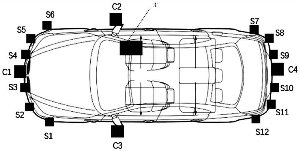 Detection method for vehicles passing on narrow road, electronic equipment and automobile
