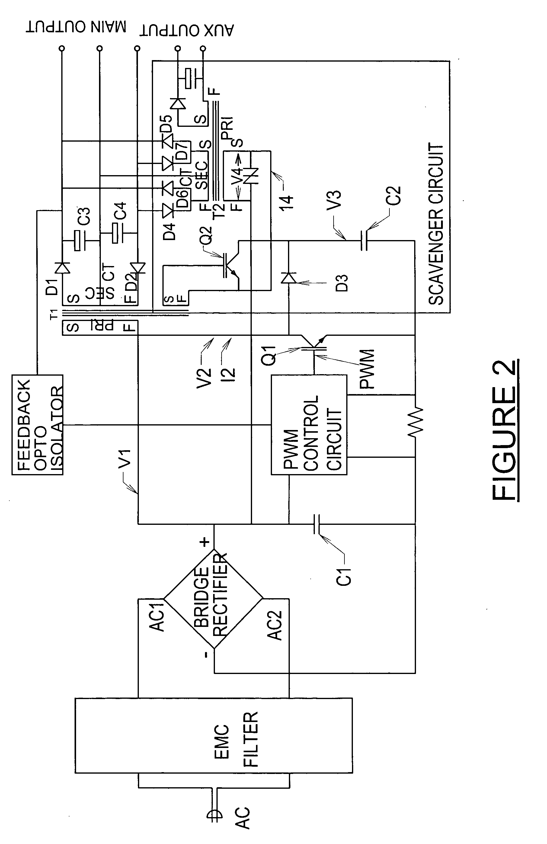 High efficiency switching power converter