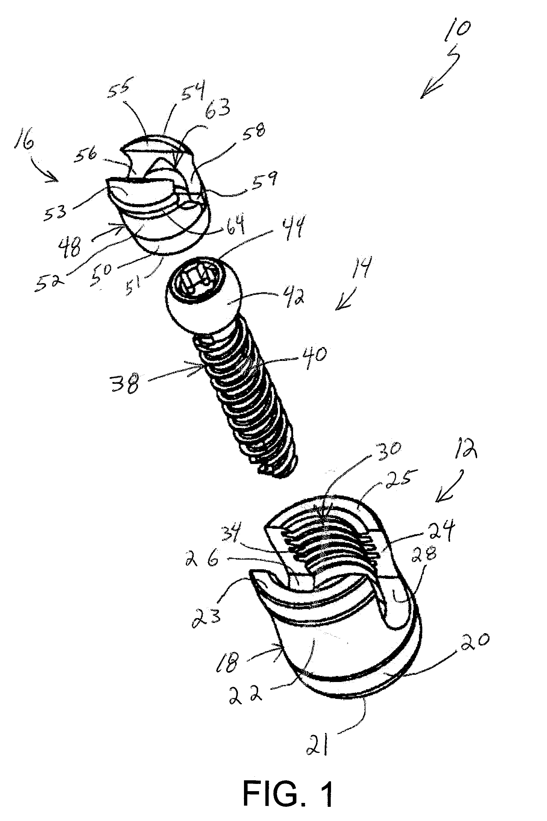 Top Loading Polyaxial Spine Screw Assembly With One Step Lockup