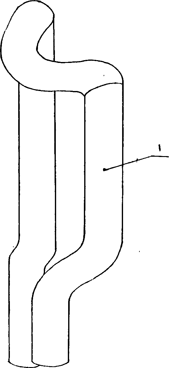 Pillar energy saving fluorescent tube and its formed energy saving lamp