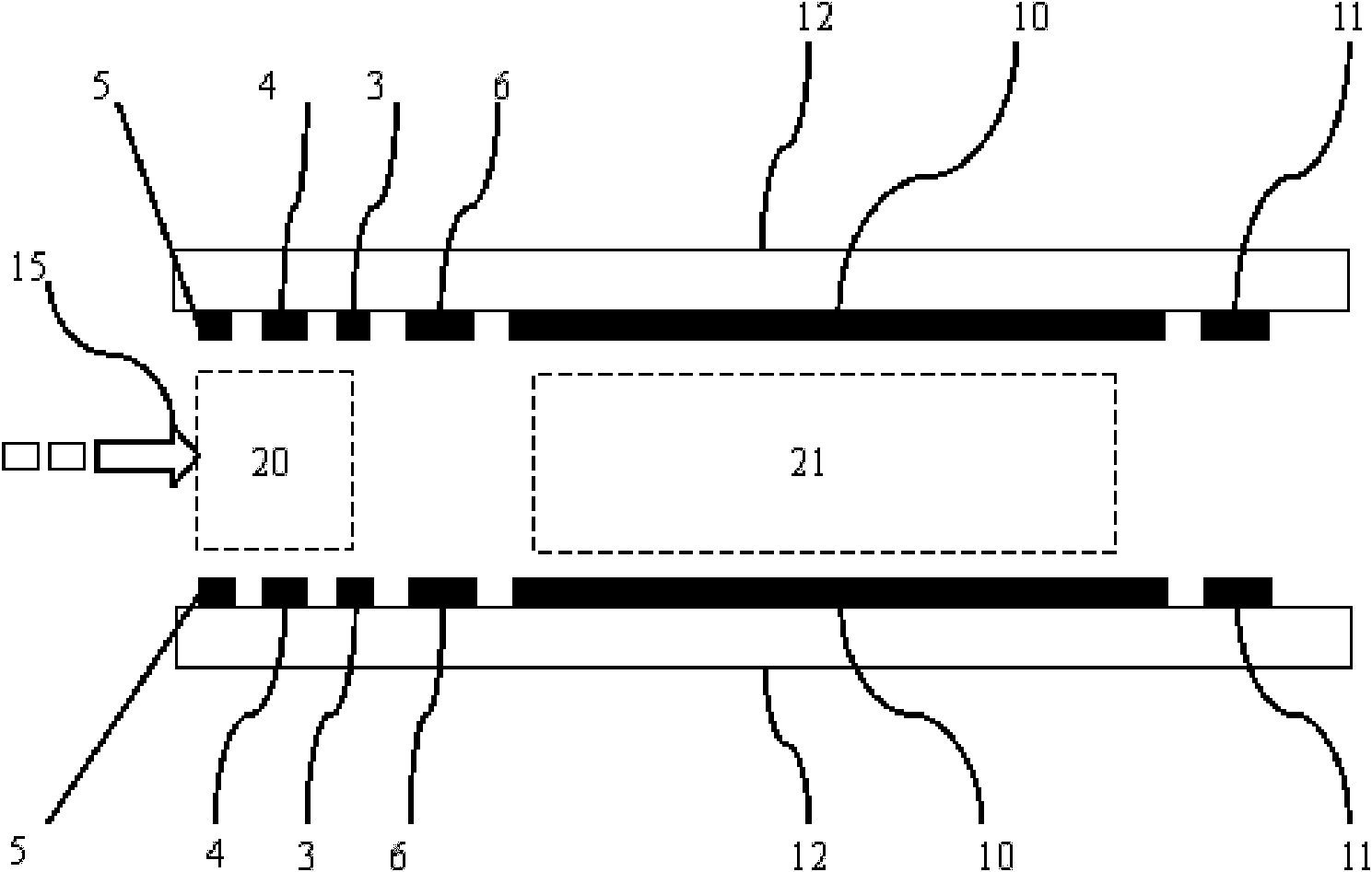 Flat line type ion trap mass analyzer based on MEMS (micro electro mechanical system) process and manufacturing method thereof