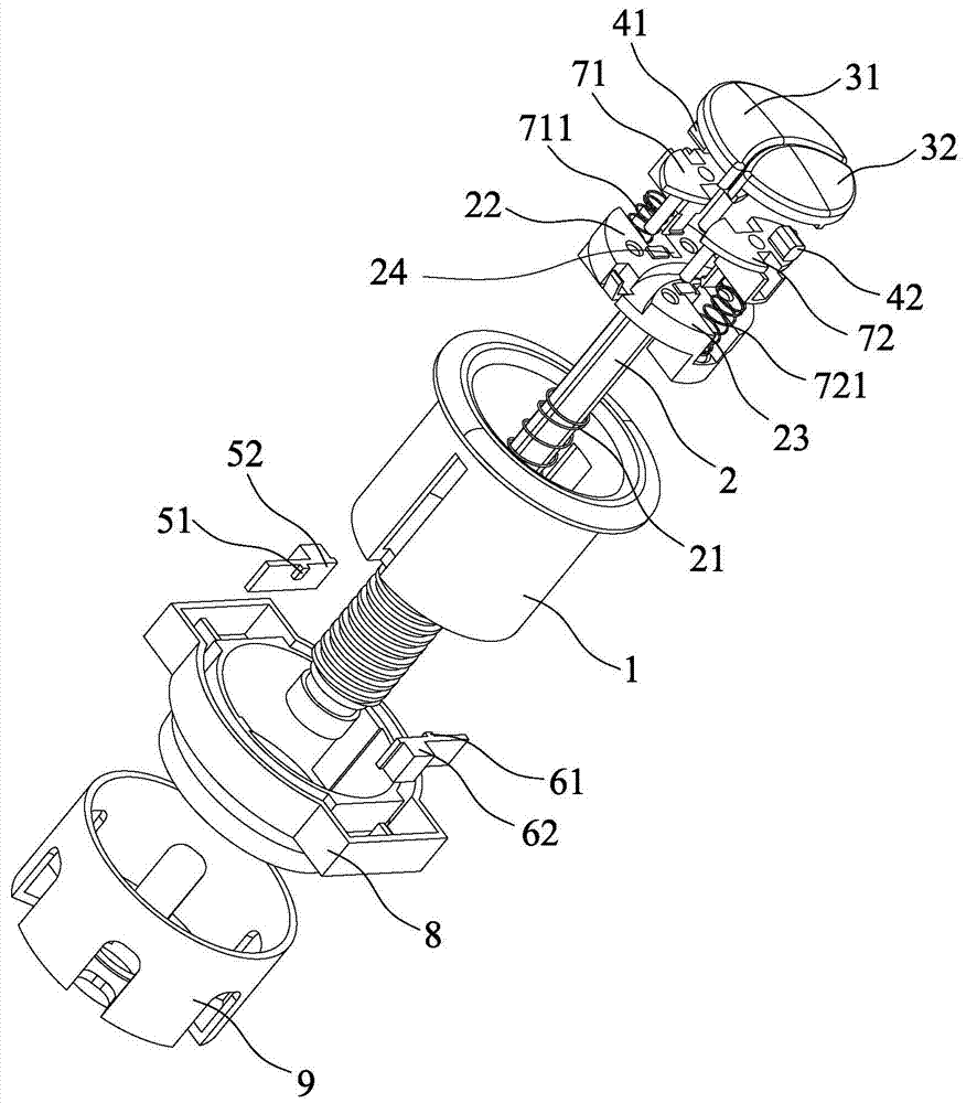 Drain triggering structure of drain valve