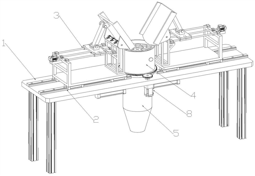 An adjustable feeding device for the production of thermal power boilers