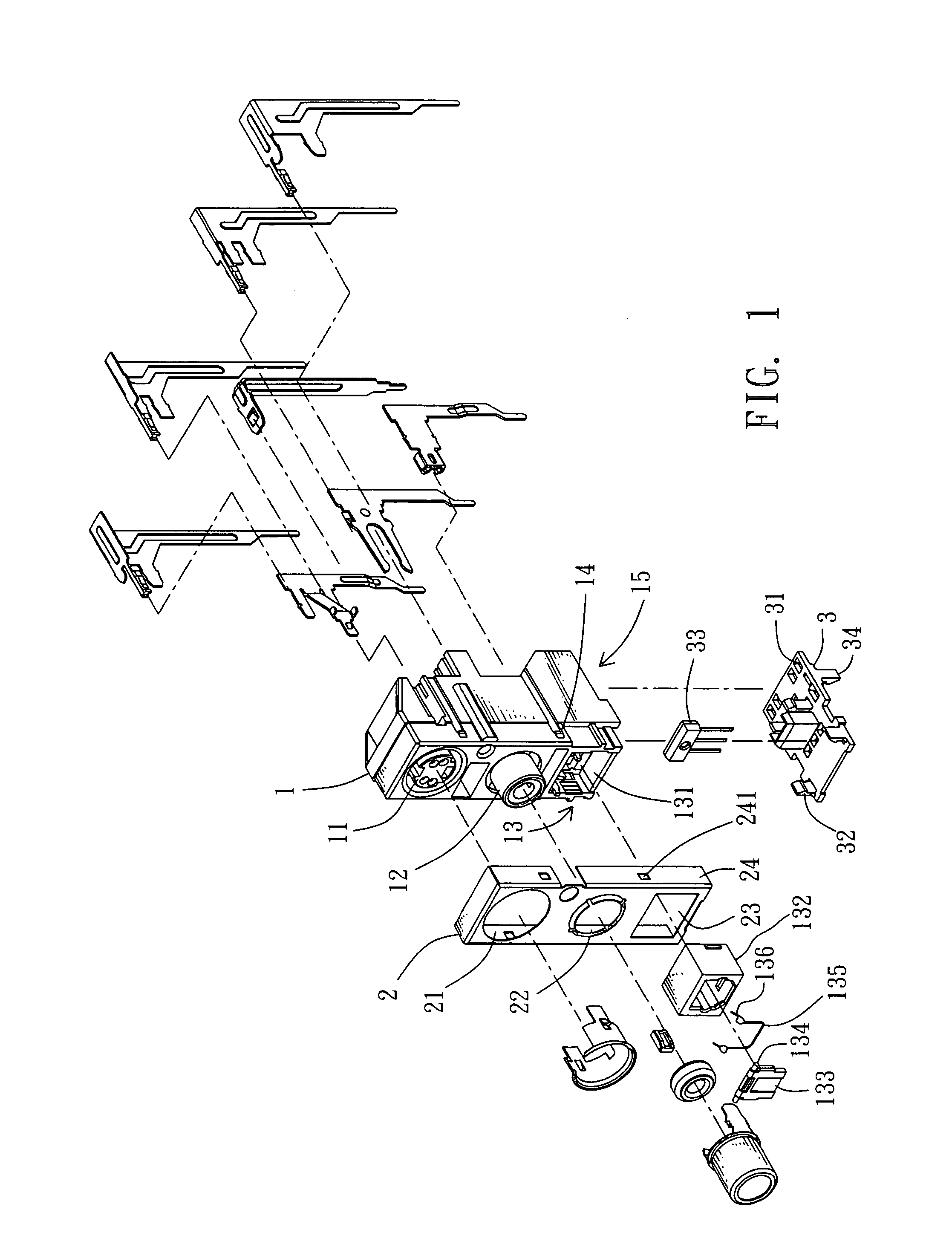 Composite audio/video output connector