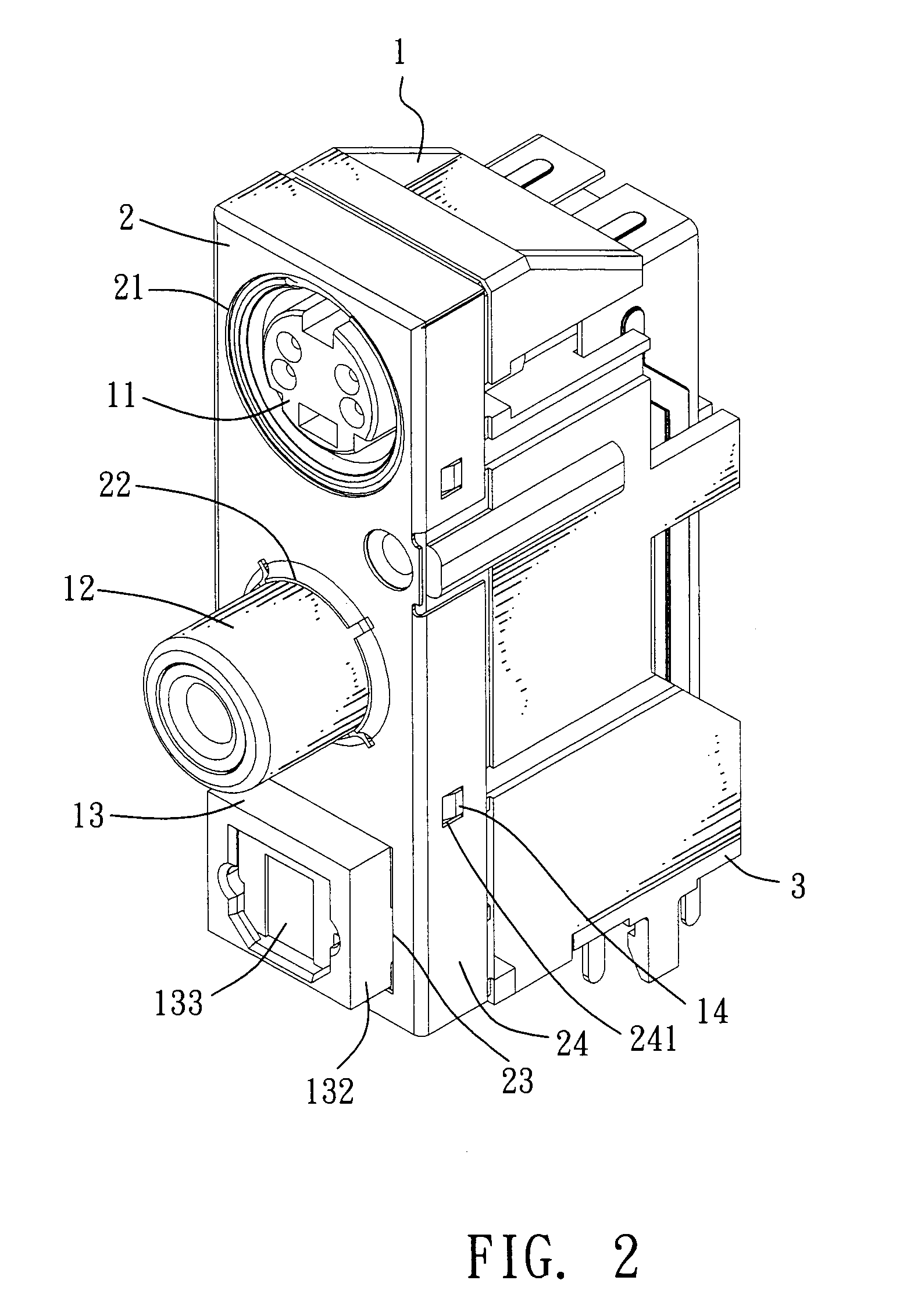 Composite audio/video output connector