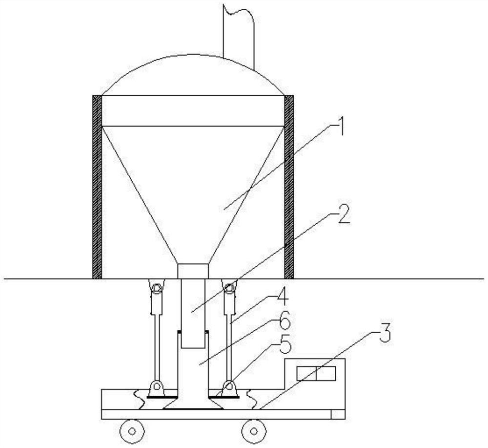 Device used for preventing dust raising during ash discharging of dust removal system of titanium slag smelting furnace