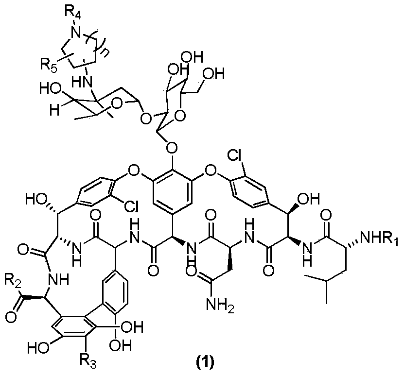 Vancomycin derivative as well as preparation method and pharmaceutical use thereof