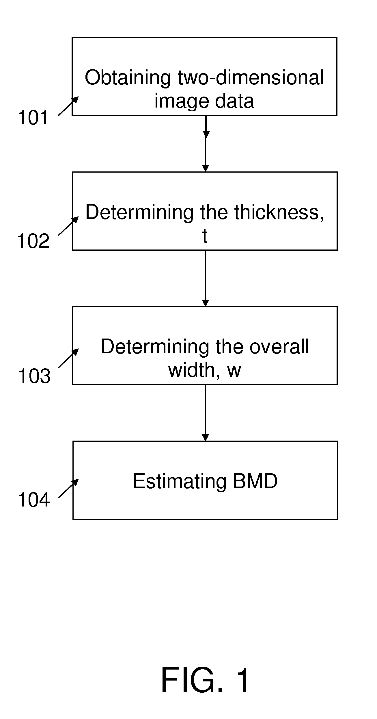 Apparatus and method for estimating the bone mineral density to asses bone fractures risk