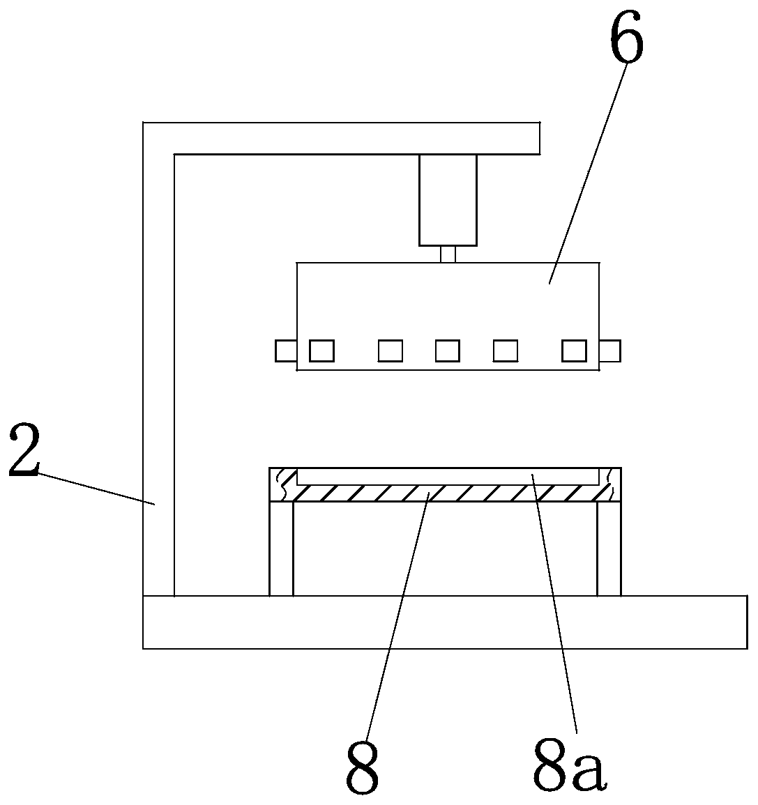 Implementation device of a bed surface wrapping device