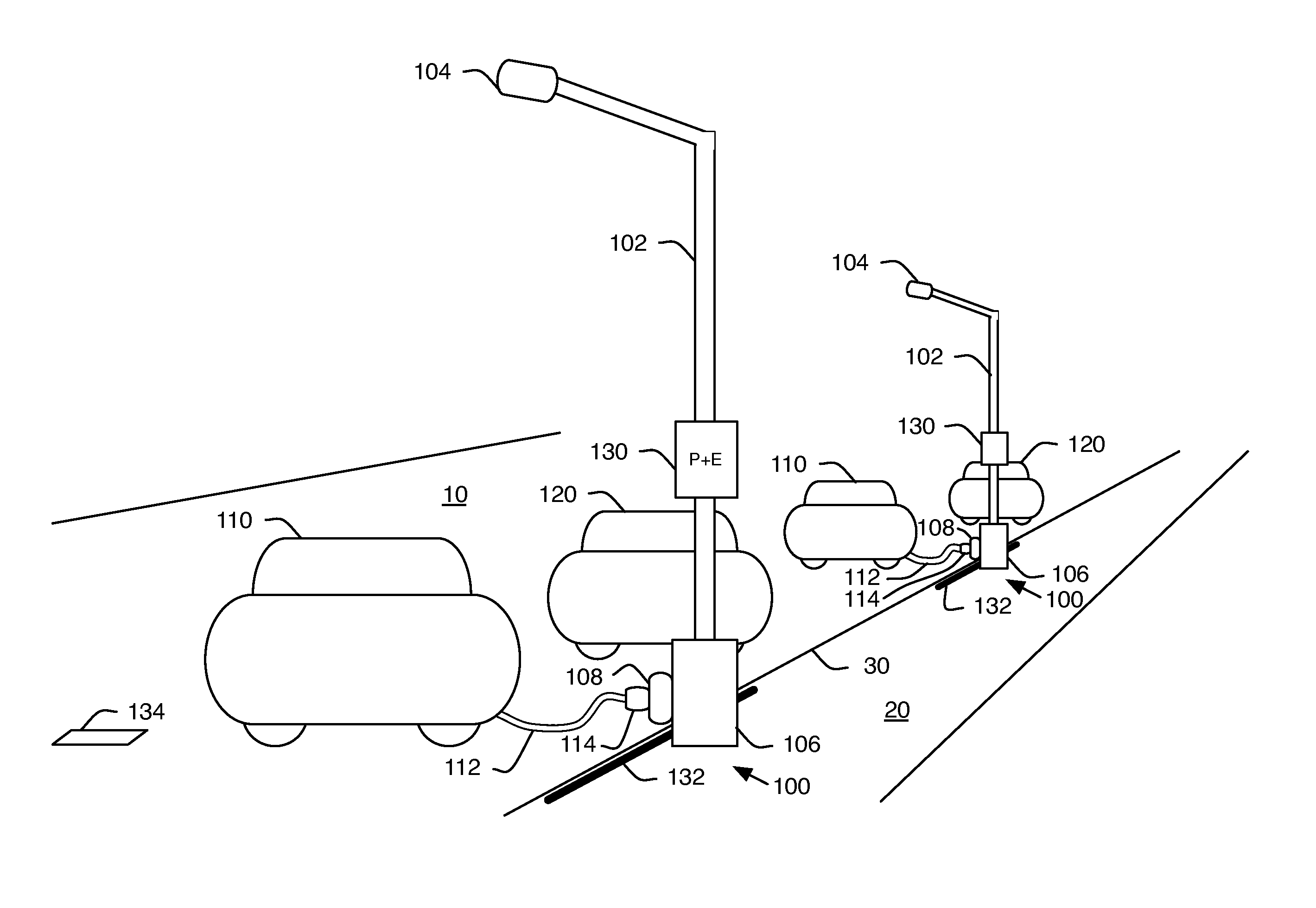 Method and apparatus for charging an electric vehicle from a streetlight