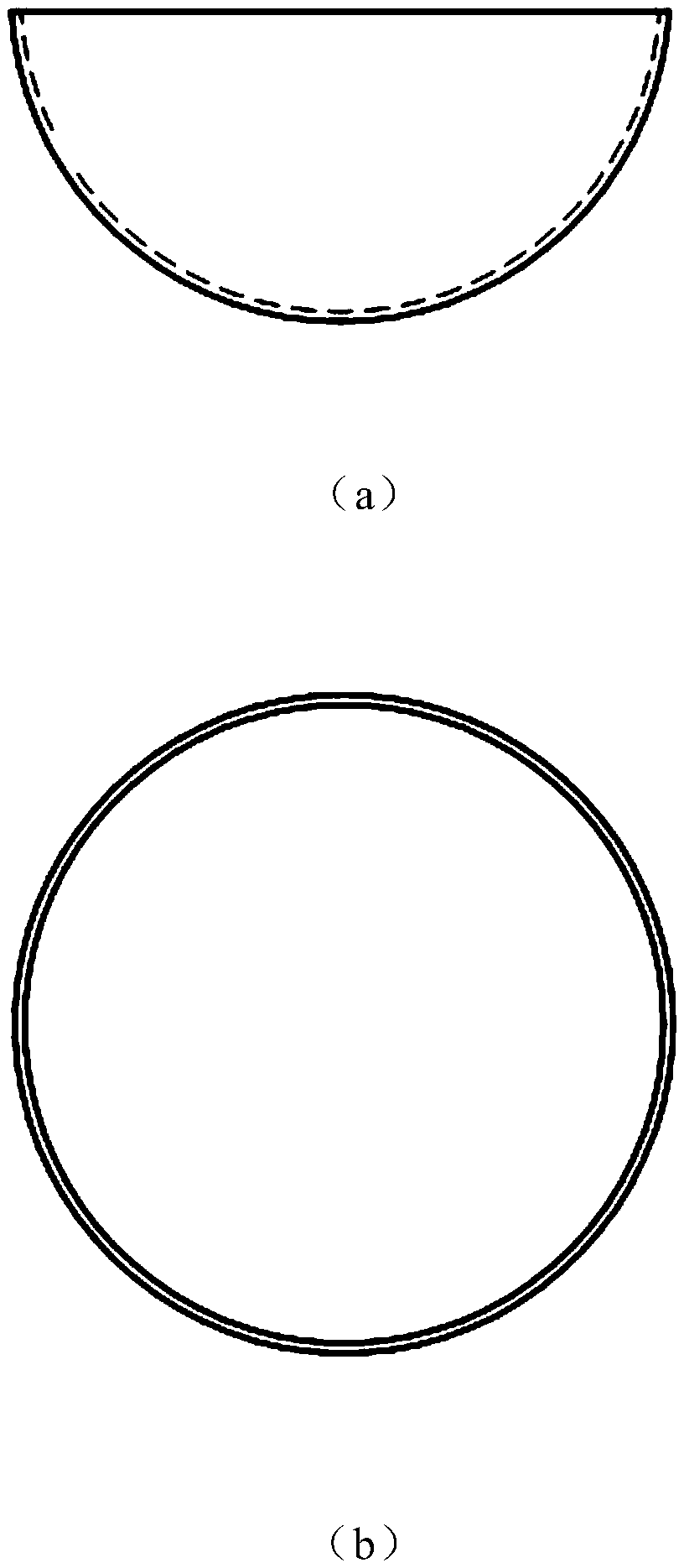 Large-sized curved surface revolving body heat-insulation material forming temperature control device and method