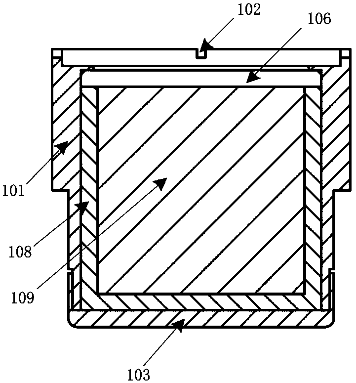 Crystal module and satellite-borne space photoelectric detection unit comprising crystal module