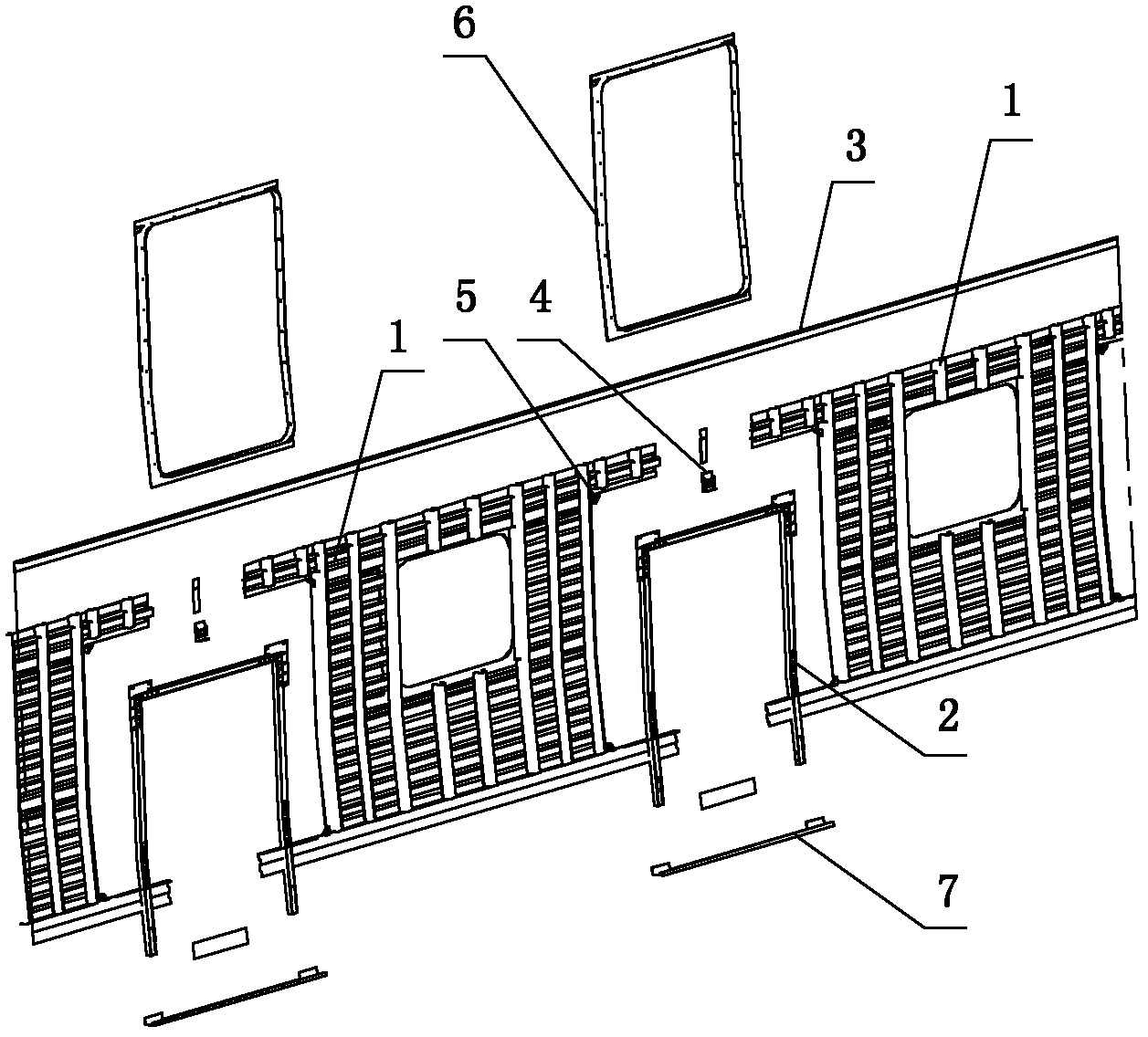 Railway vehicle side wall and welding method thereof