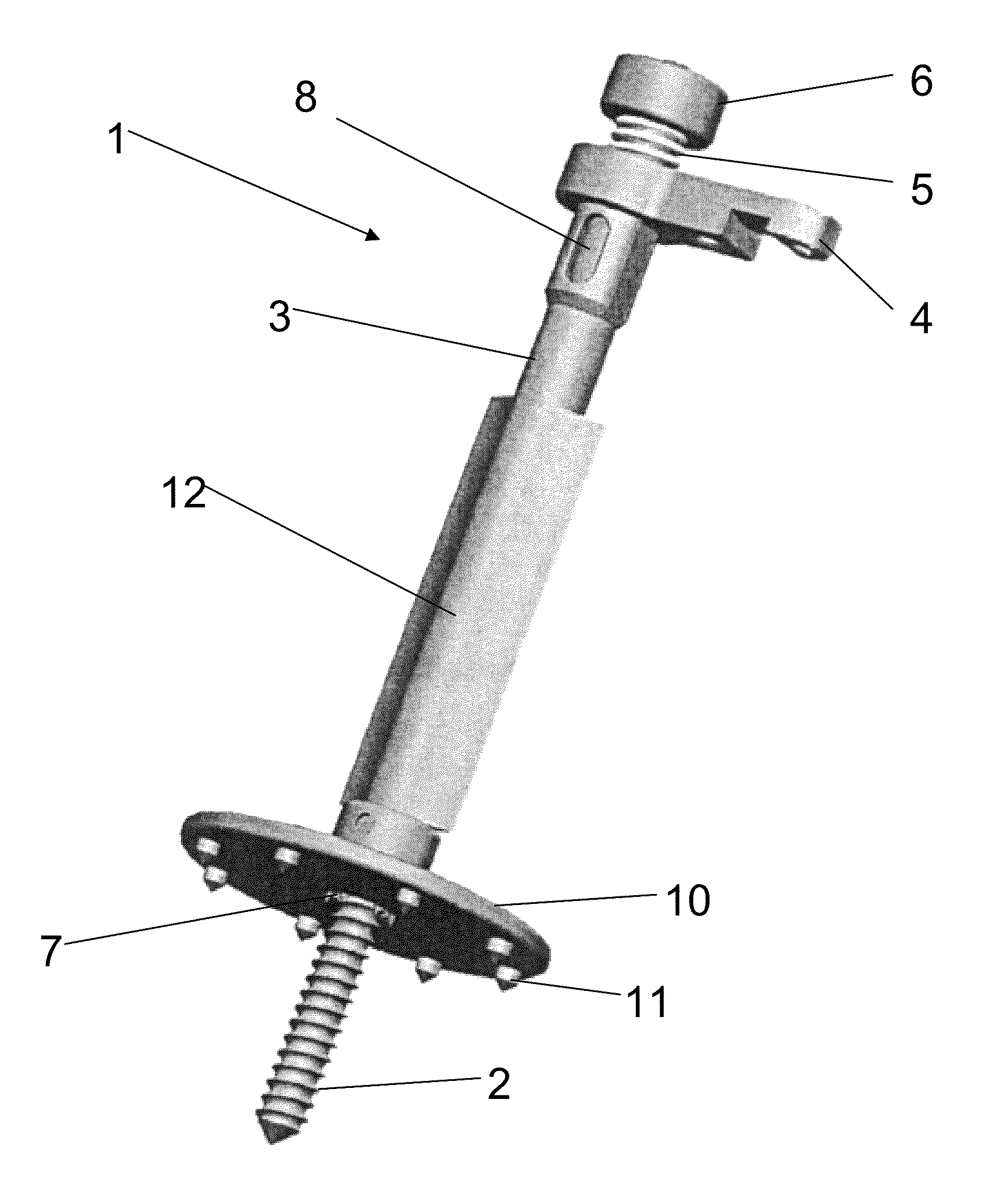 Device for fastening a marker device to a bone