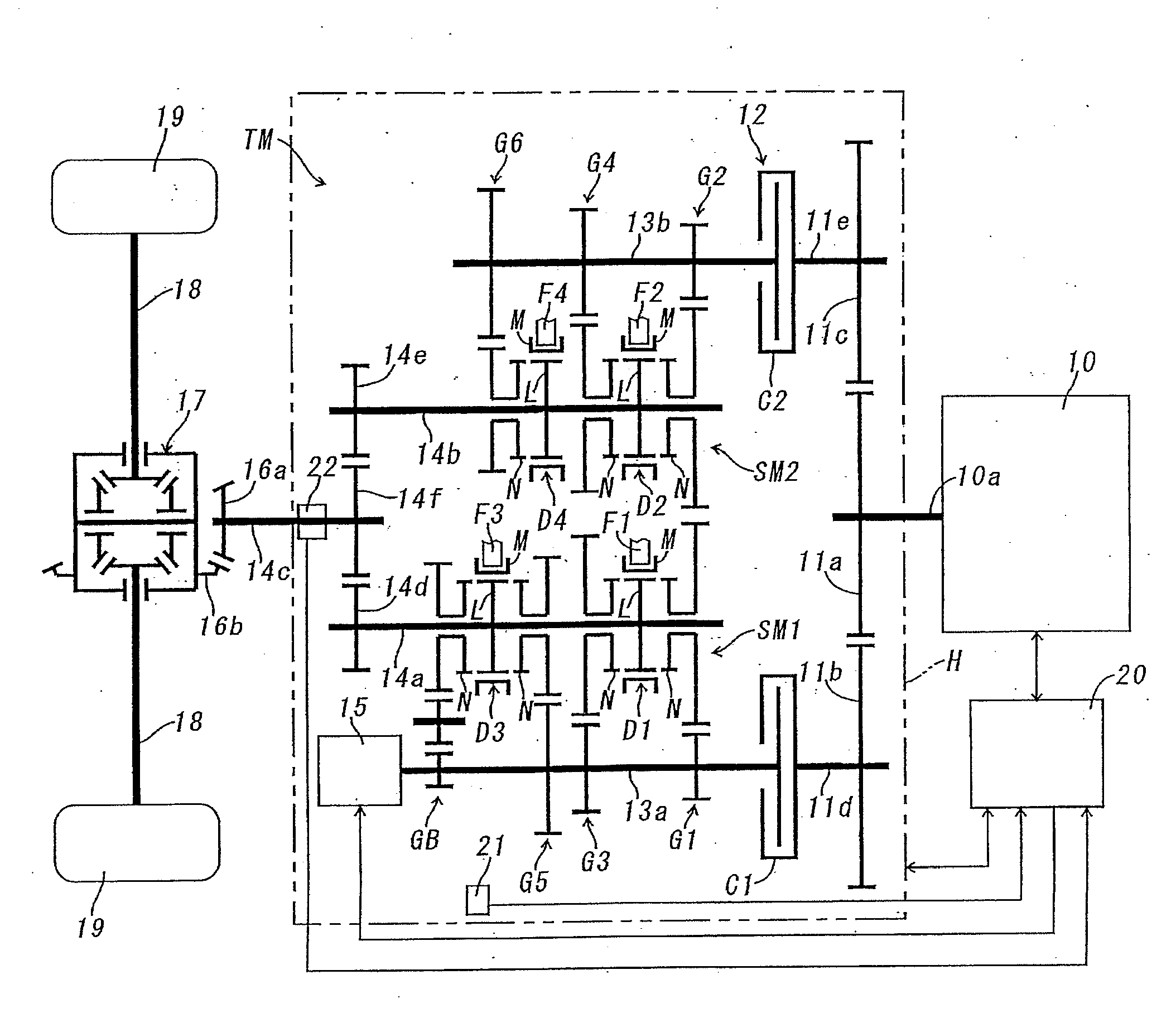 Control system of hybrid power drive apparatus