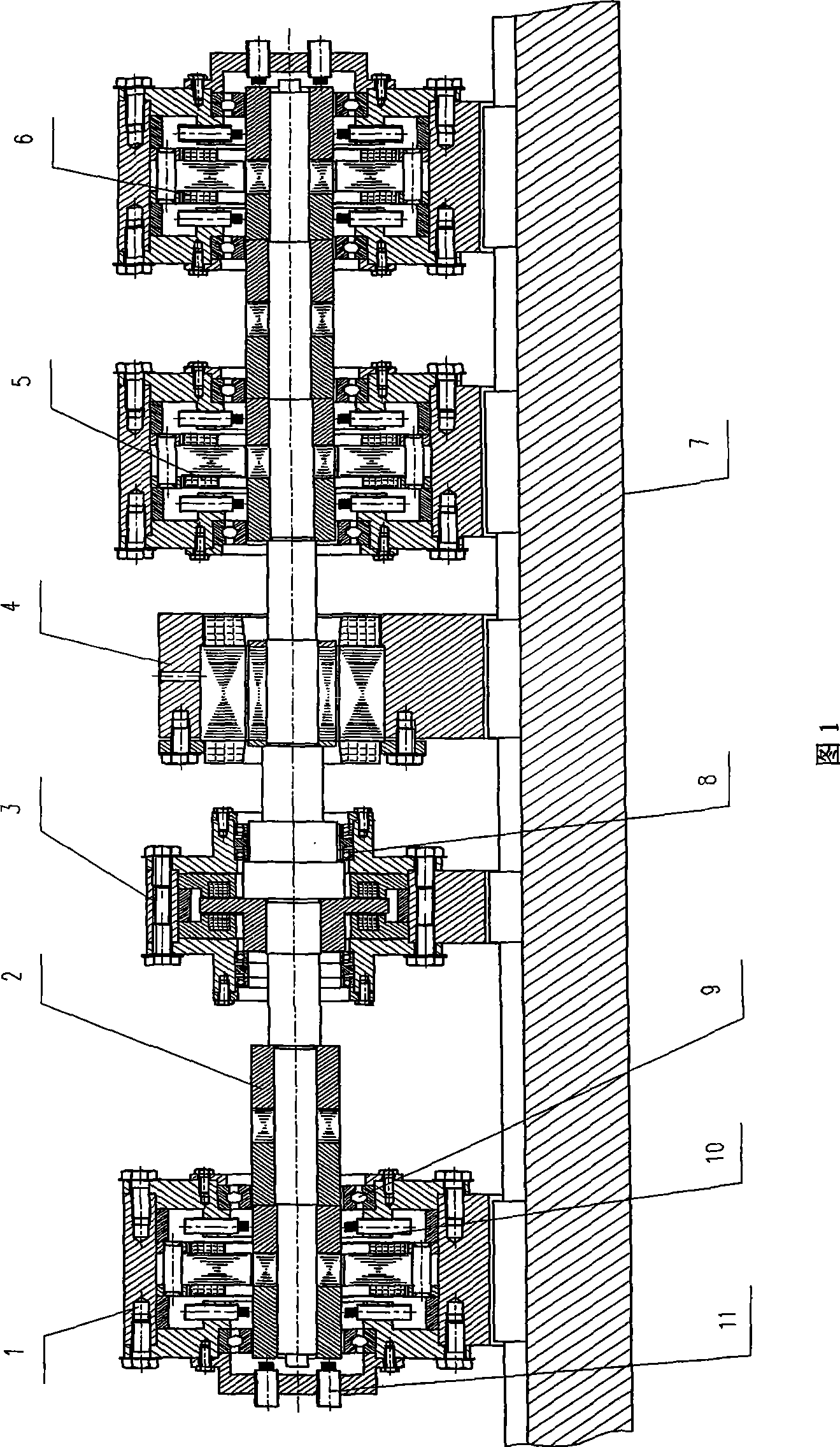 Large damp magnetic suspension high speed rotating system device