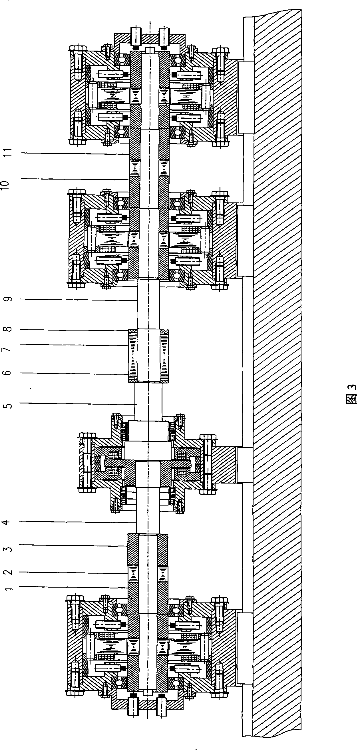 Large damp magnetic suspension high speed rotating system device