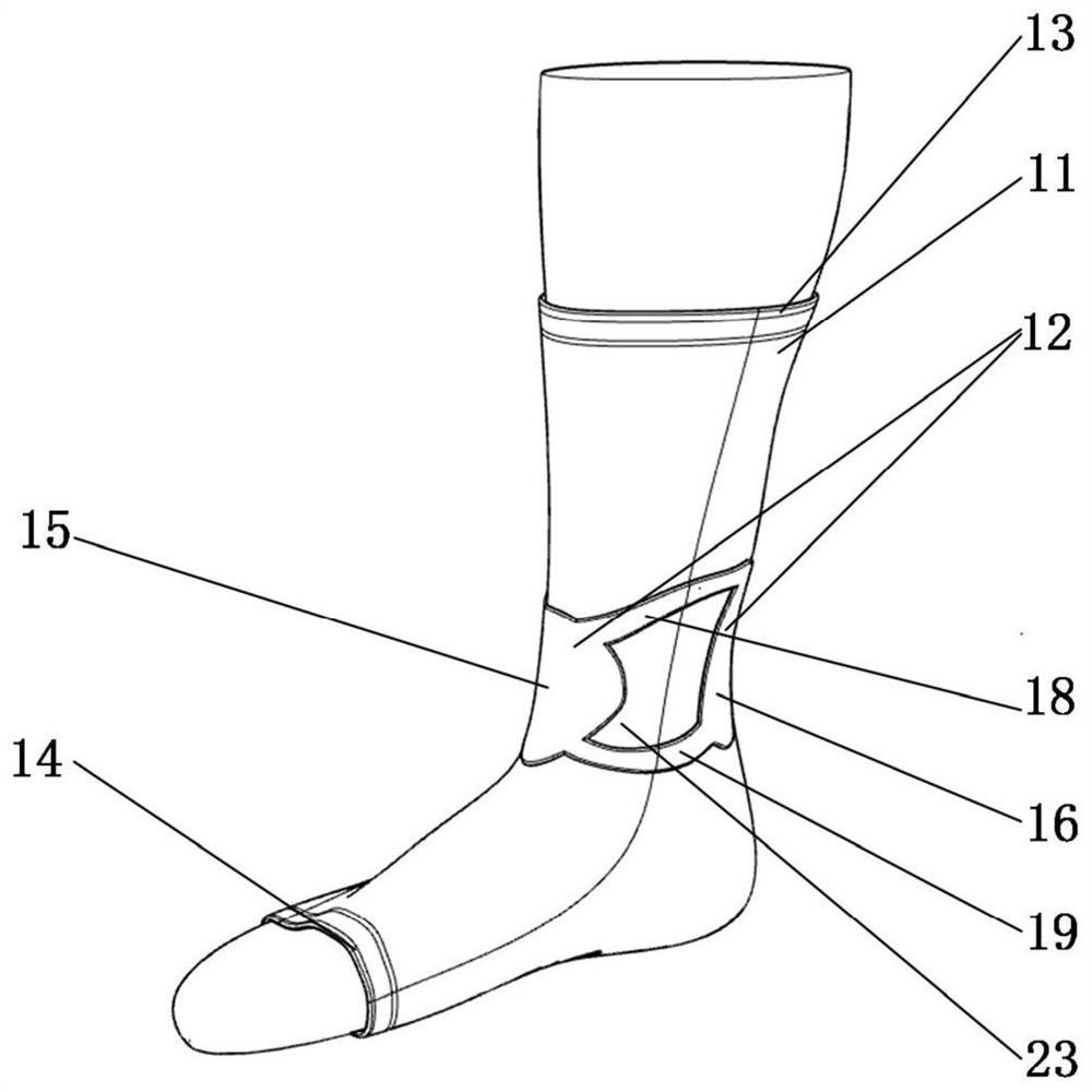 Ankle protector capable of changing pressure