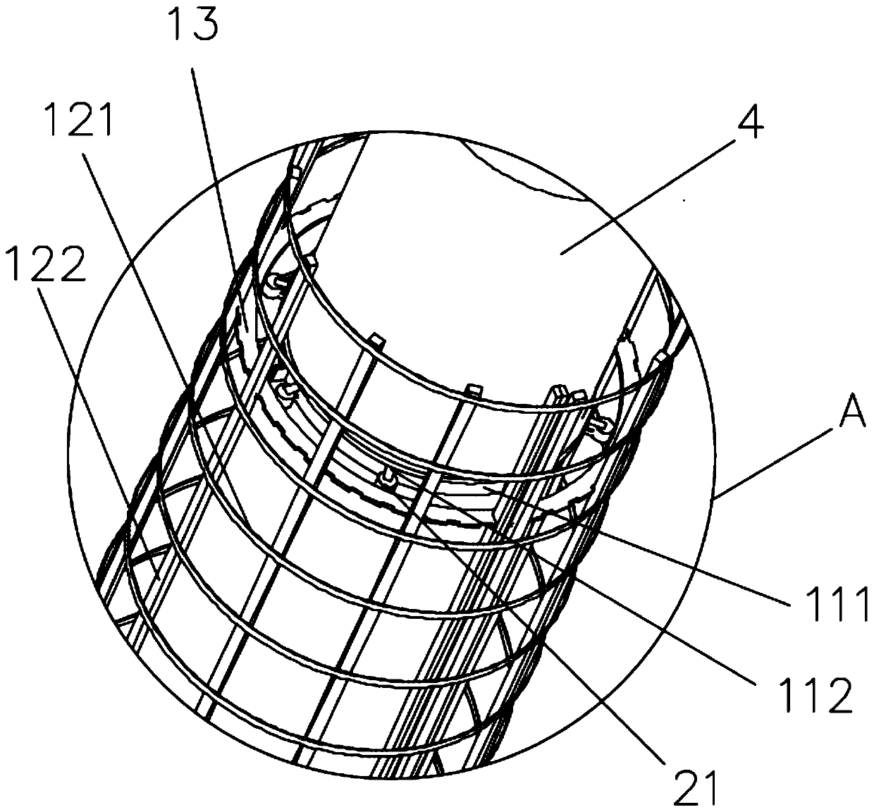 Large three-dimensional greening and planting device capable of performing rotary adjustment