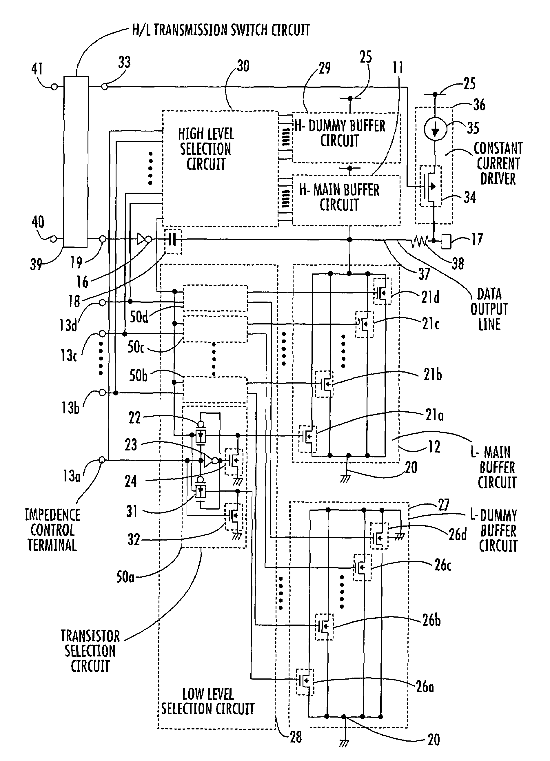 Data transmission circuit and data transmission method with two transmission modes