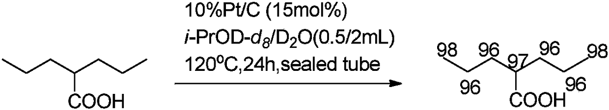 Beta-deuterated valproic acid preparation method