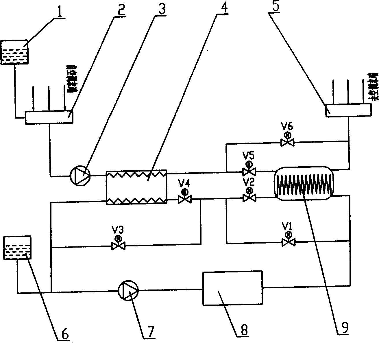 Ice storage air conditioning system cmbined with internally and externally melting ice