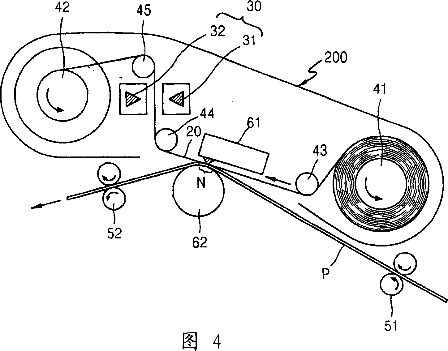 Ink ribbon preventing skip and heat transfer-printing image-forming device