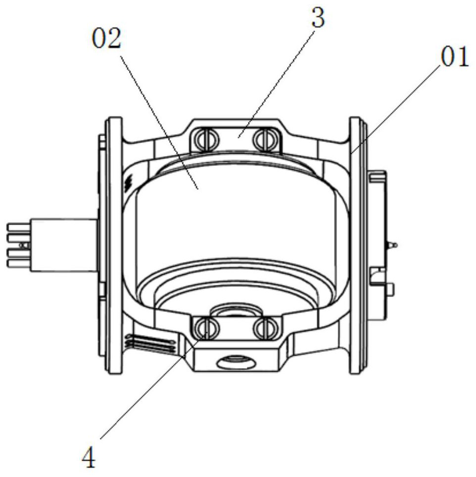 Method for installing dynamic pressure motor and frame assembly