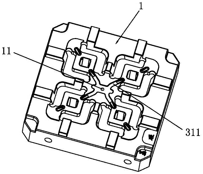 A horn diaphragm injection mold