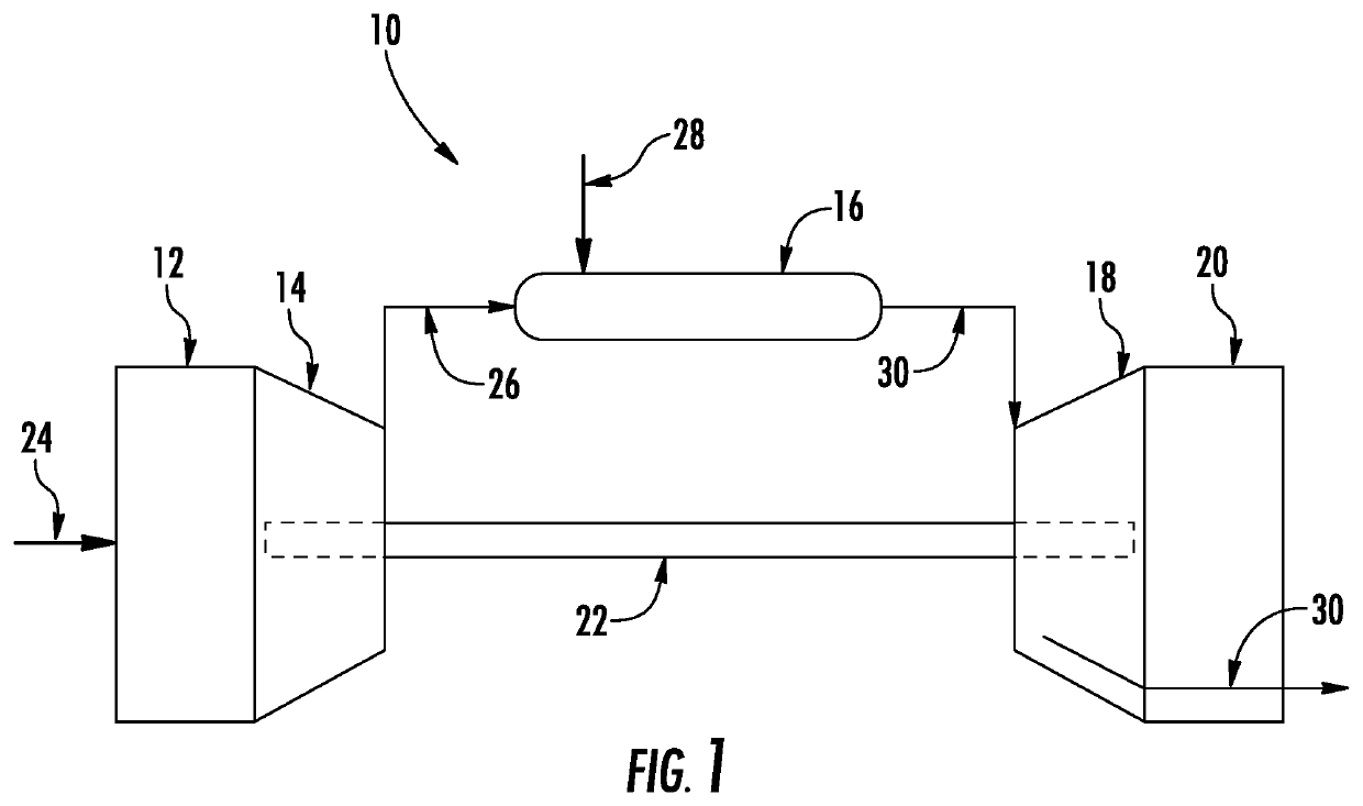 Turbomachine nozzle with an airfoil having a curvilinear trailing edge