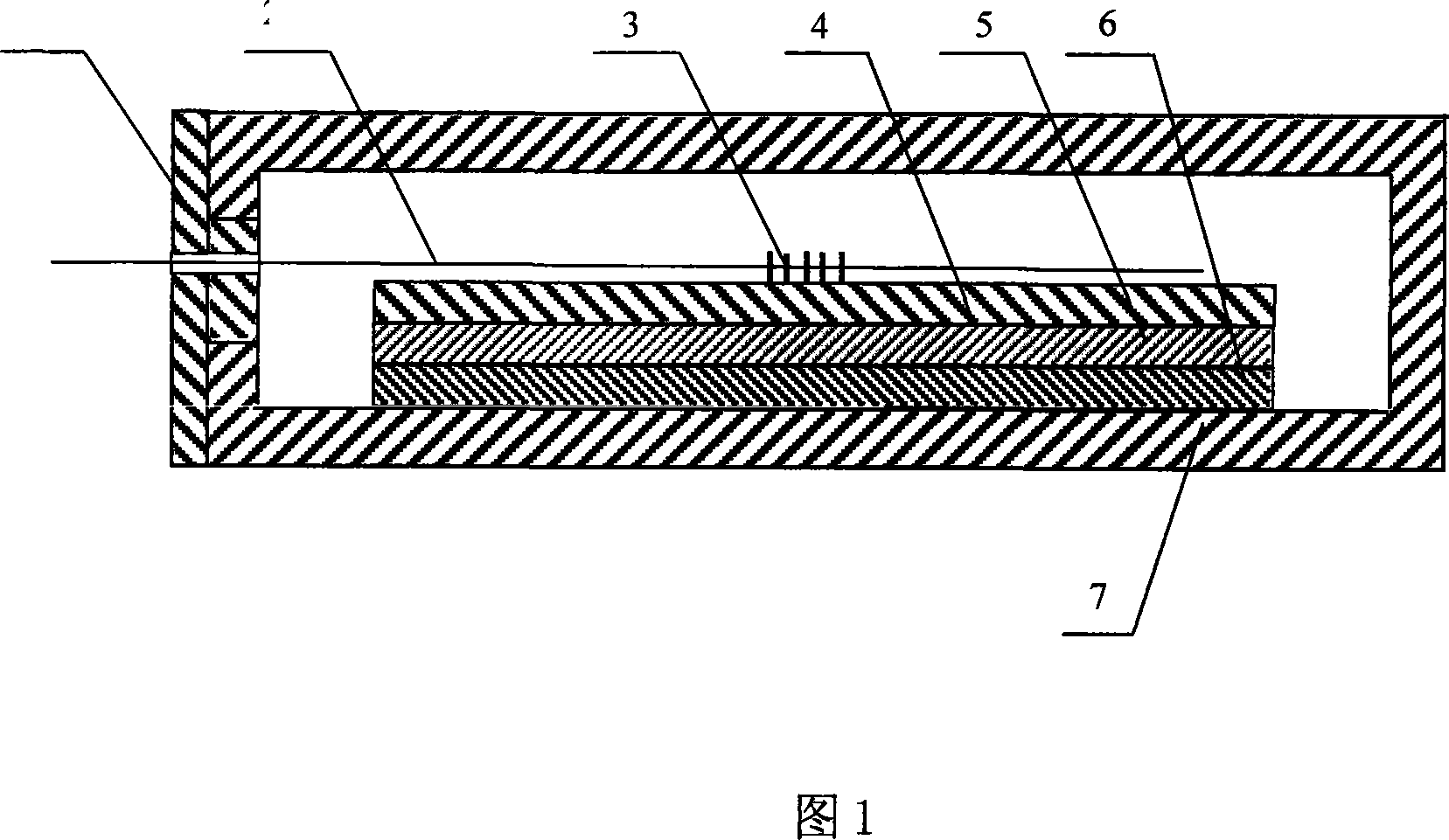 Multi-substrate high-sensitivity optical fibre grating temperature sensor