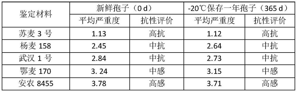 A kind of preservation method of fusarium spore