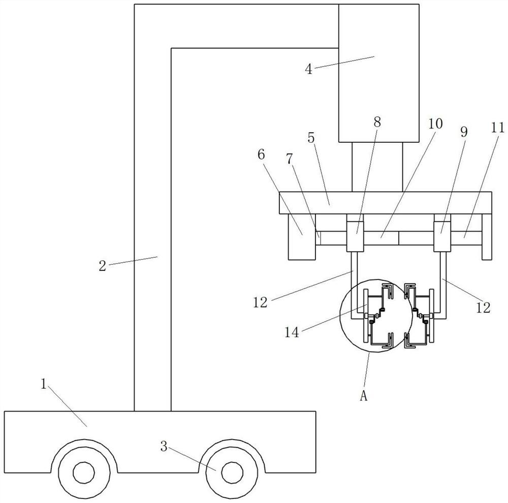 Transportation device for H-shaped steel of steel structure