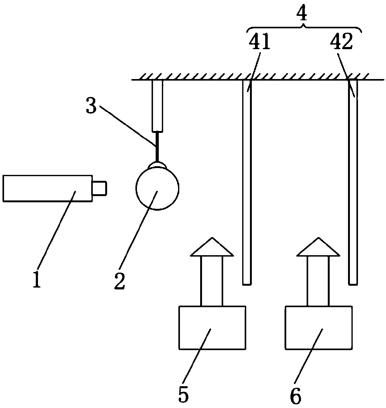 Test method and device for impacting space debris protective structure with laser driving ball