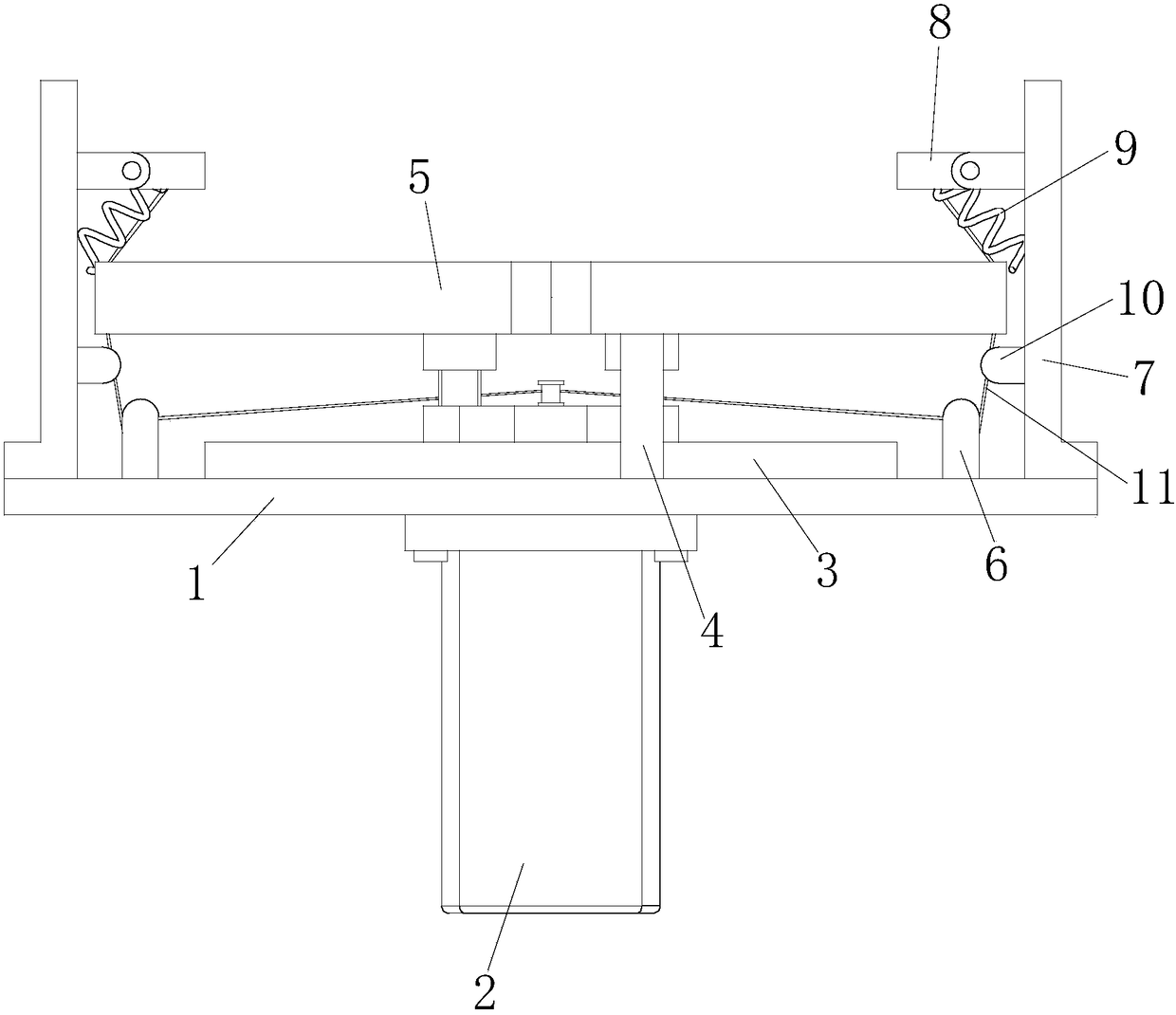 Quick clamping device for automobile brake disc