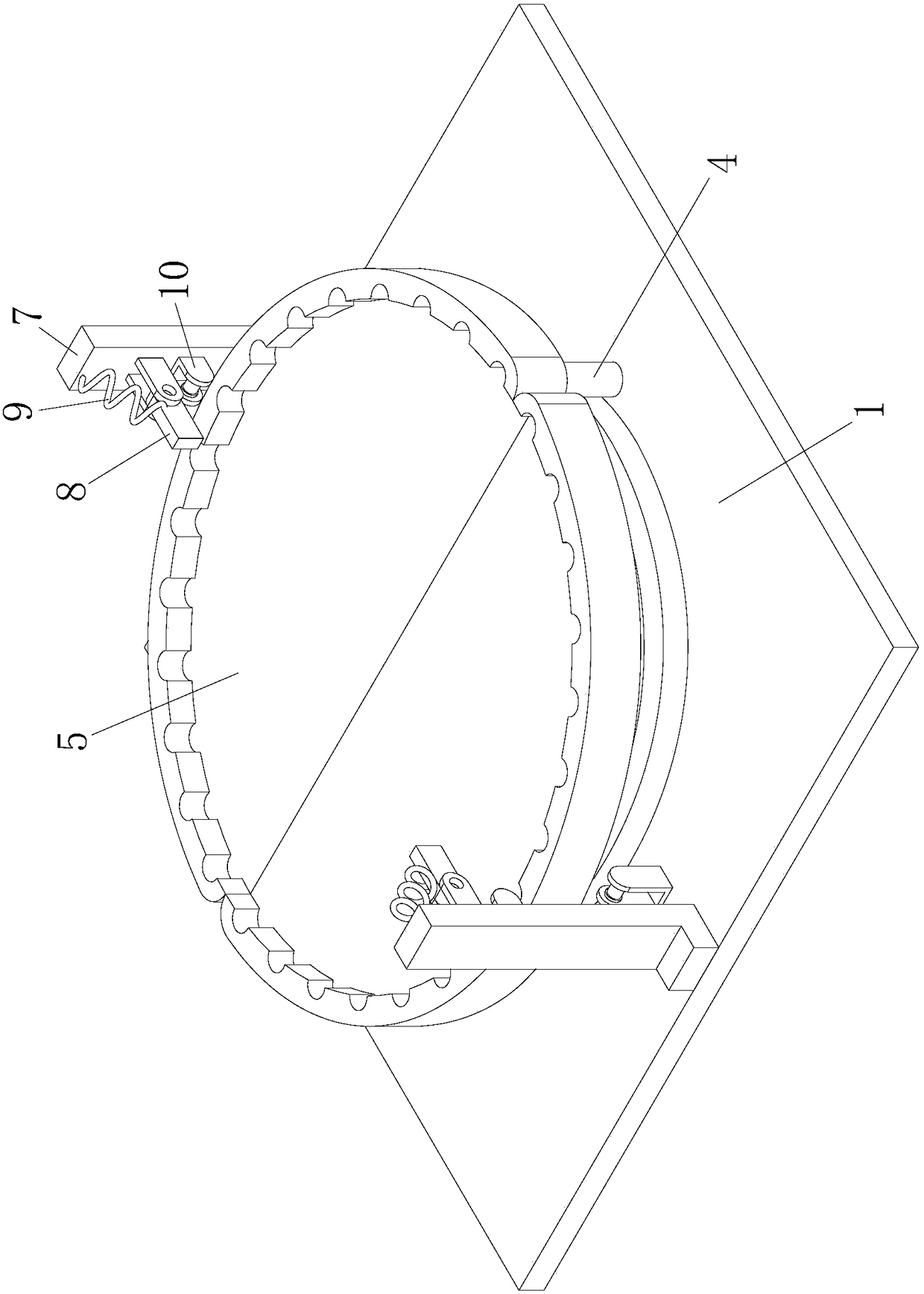 Quick clamping device for automobile brake disc