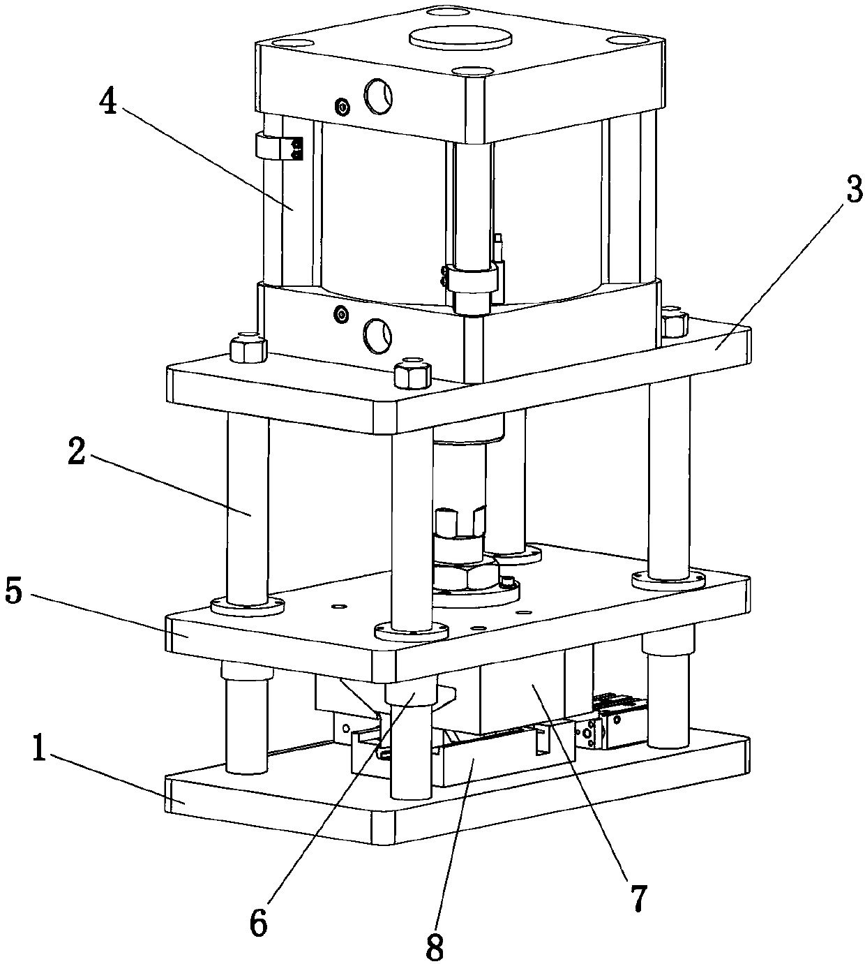 Full-automatic packing clasp forming machine