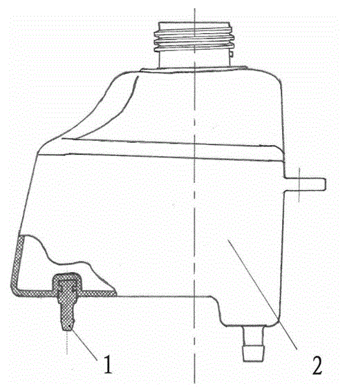 Oil tank with shock absorption supporting leg