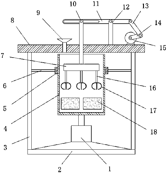 Material mixing machine for breeding