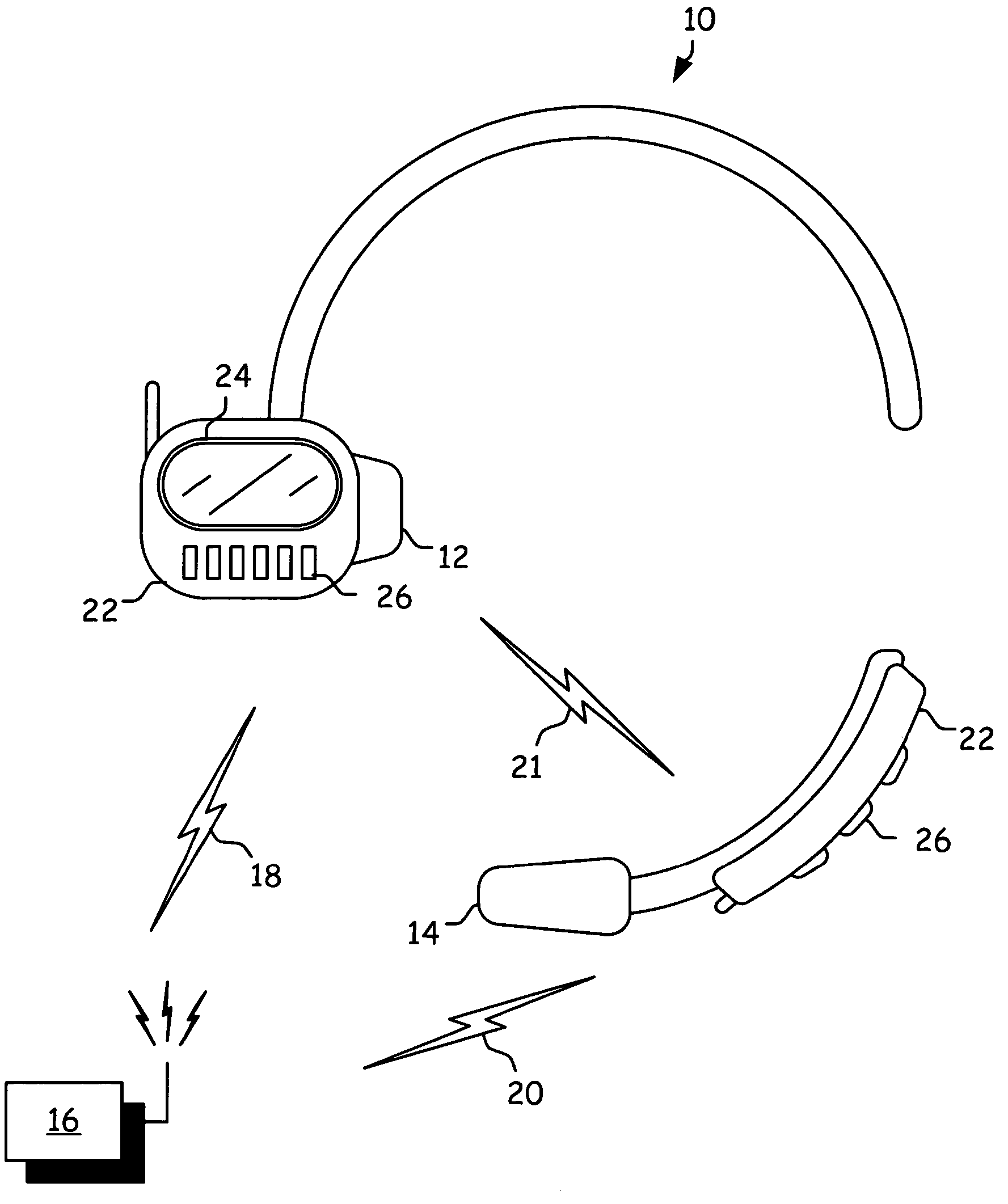 Pairing modular wireless earpiece/microphone (HEADSET) to a serviced base portion and subsequent access thereto