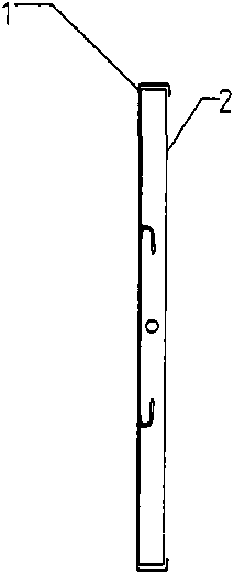 Connection structure for upper car wall plate and end part rib on elevator car