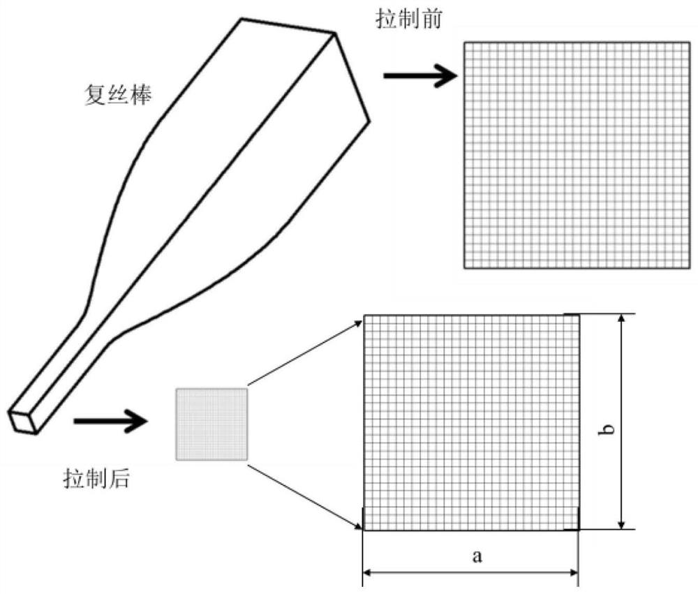 Ultra-high squareness mpo multifilament drawing auxiliary device