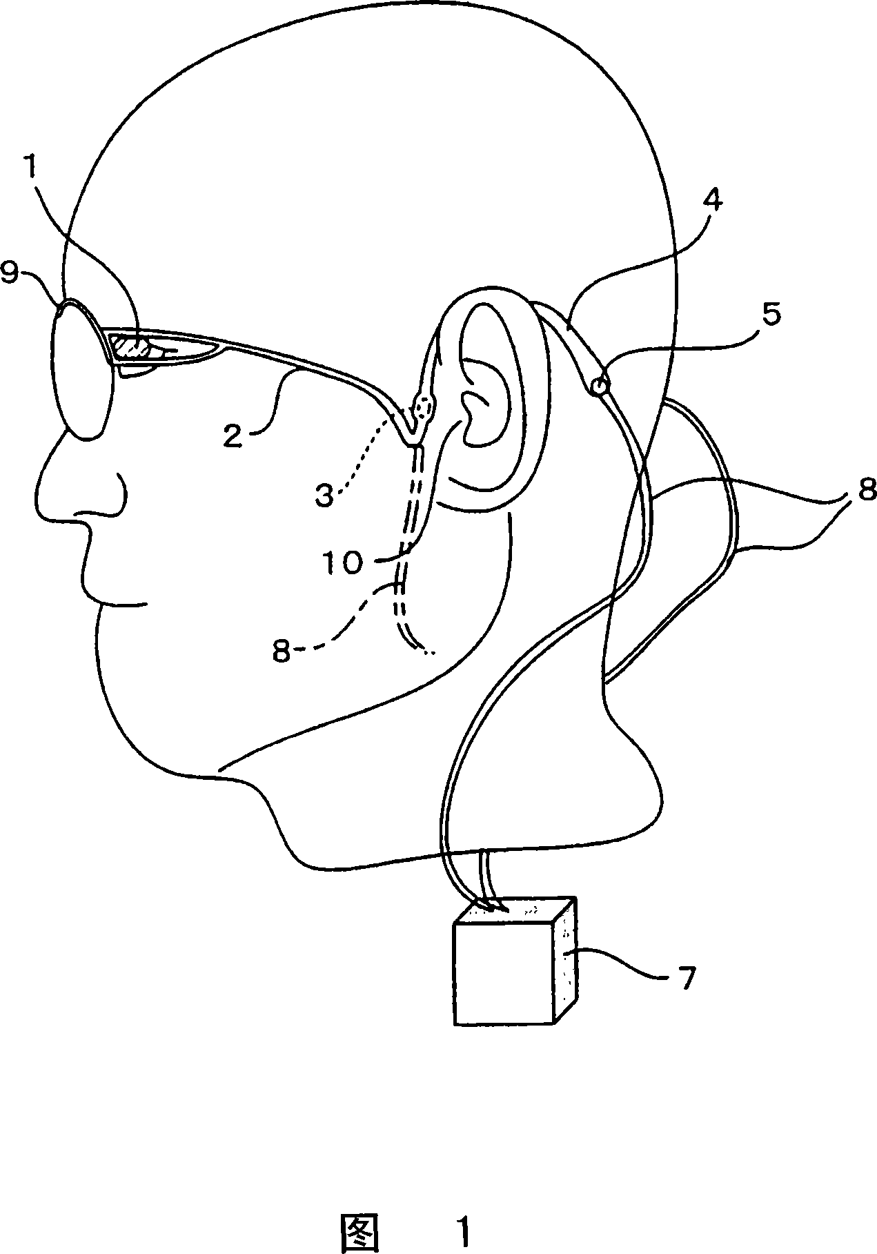 Spectacle type communication device