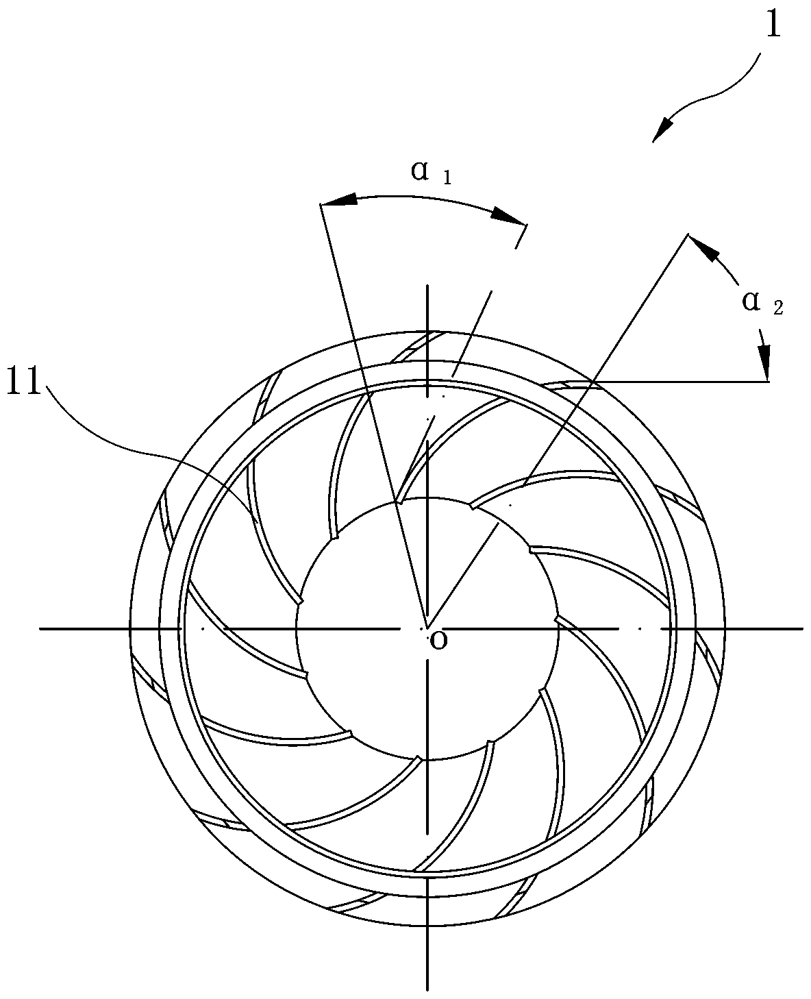 Design method for non-volute centrifugal wind wheel